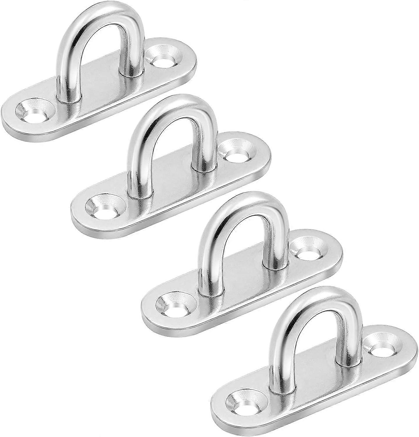 4pcs U-Shaped Stainless Steel Screw-On Wall Hooks