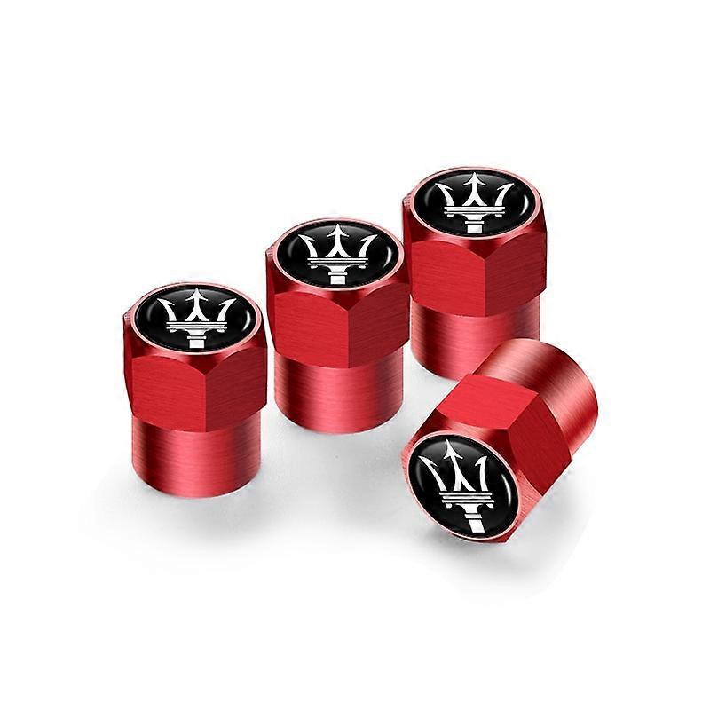 4Pcs/Lot Καπάκια Βαλβίδων Ελαστικών Αλουμινίου Dustproof Car Wheel Air Valve Covers για Maserati Ghibli GranTurismo Quattroporte Levante