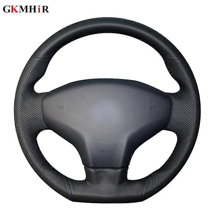 Black Soft Artificial Leather Car Steering Wheel Covers Wrap for Citroen Elysee C-Elysee 2014 New Elysee Peugeot 301