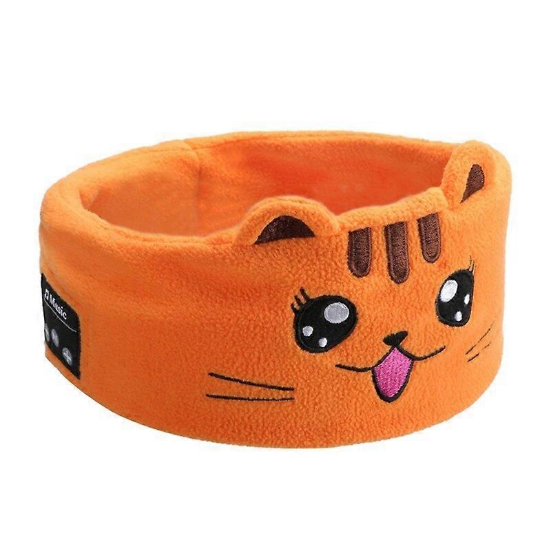 Kids Animal Headband Soft Fleece Wireless Bluetooth Headphones with Mic Voice Prompt Hi-Fi Stereo Bass Music Sleep Eye Mask Headphones & Headsets