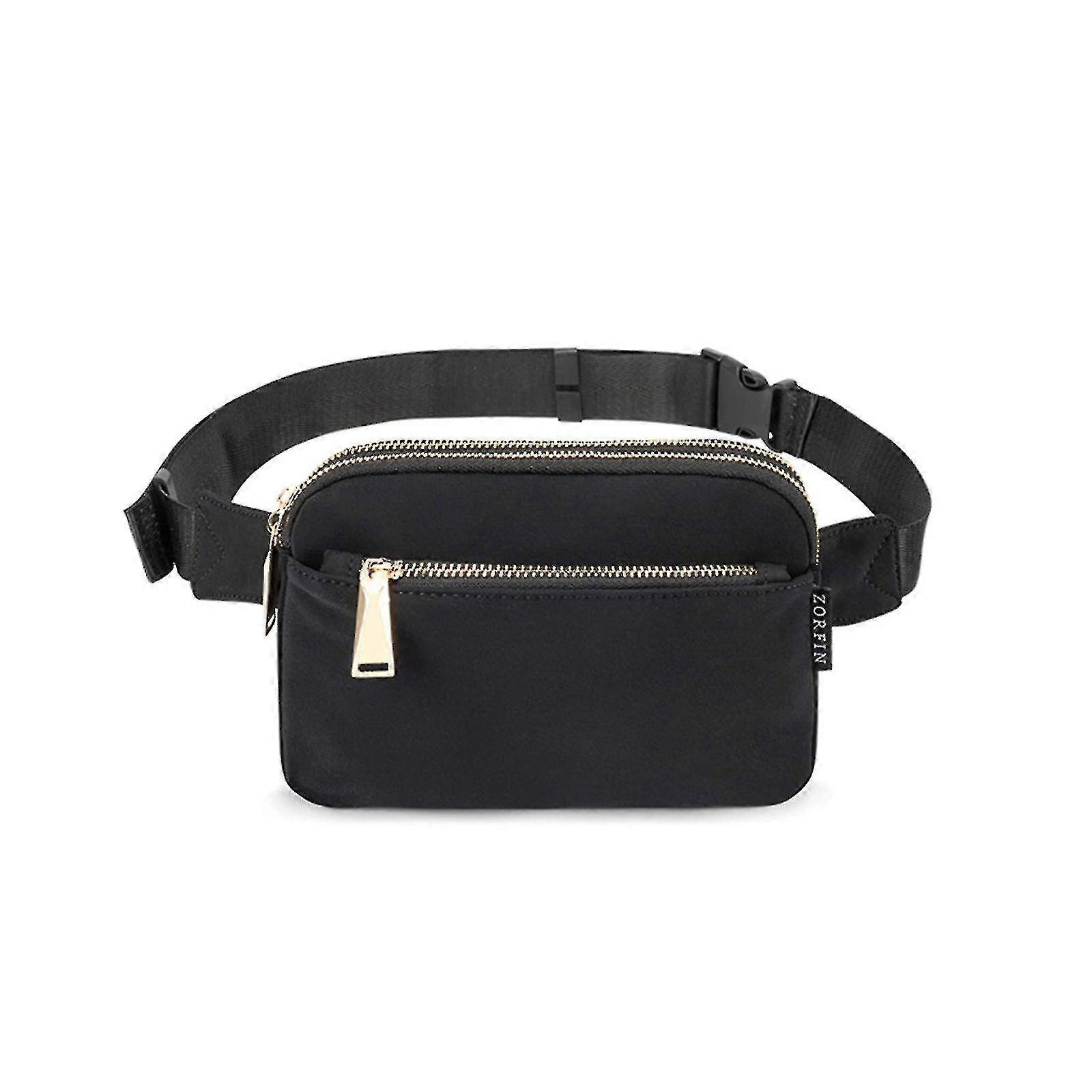 Sacs Fanny pour femmes Homme, Crossbody noir Fanny Pack, Sac ceinture avec sangle réglable, Pack taille mode
