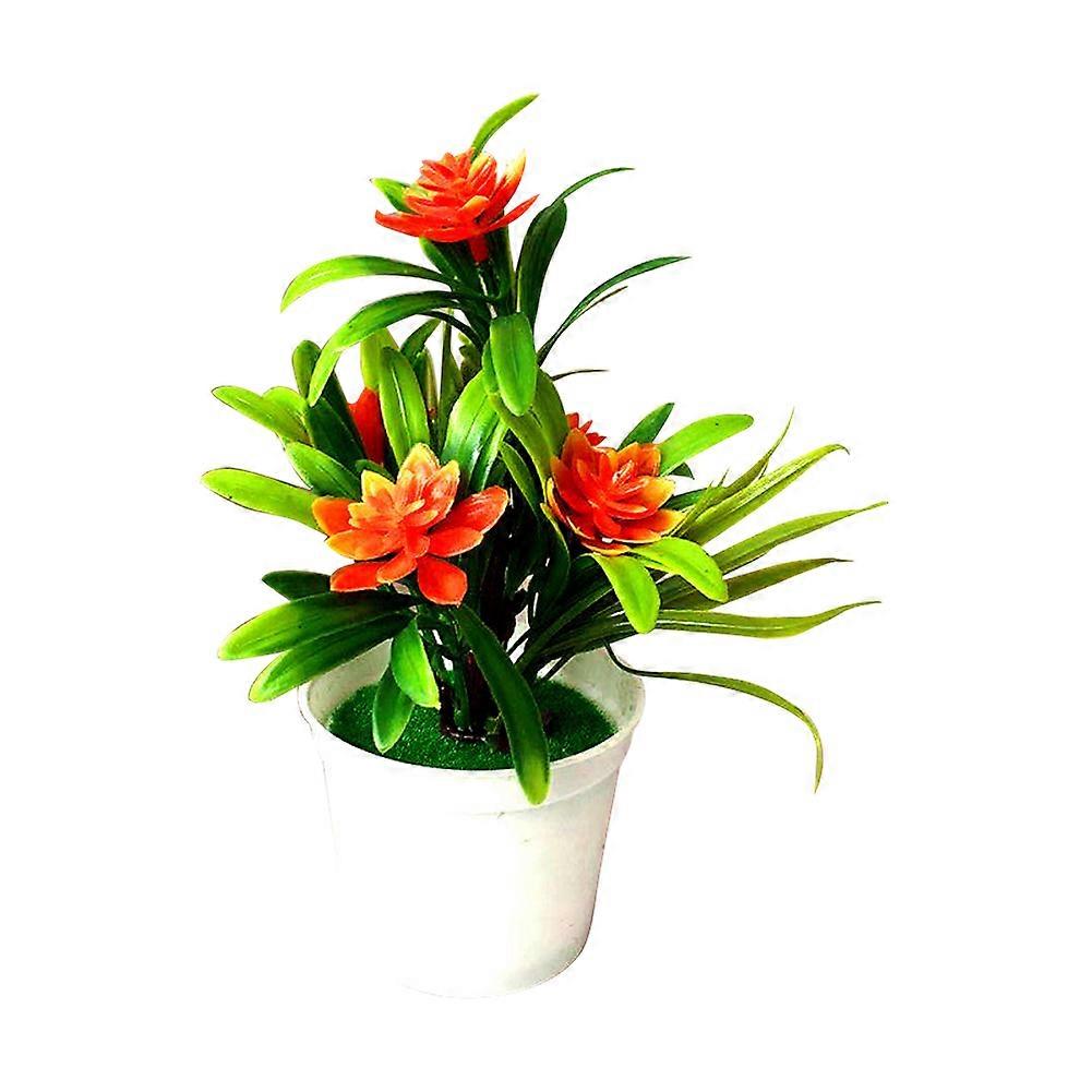 Artificial Flowers Plants Potted Plants Bonsai Simulated Pot Garden Fake Lotus Flower Table Potted Ornament Home Decoration