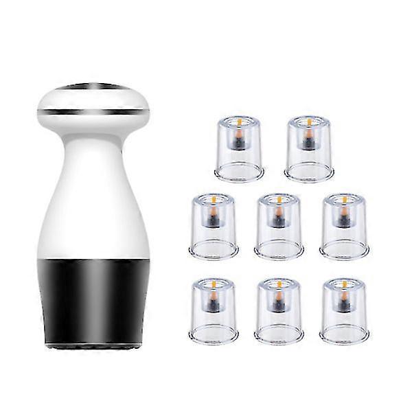 مجموعة الحجامة الكهربائية Guasha المضادة للسيلوليت مدلك العلاج الطبيعي الدهون الموقد فراغ تدليك الظهر الجسم كوب شفط التخسيس