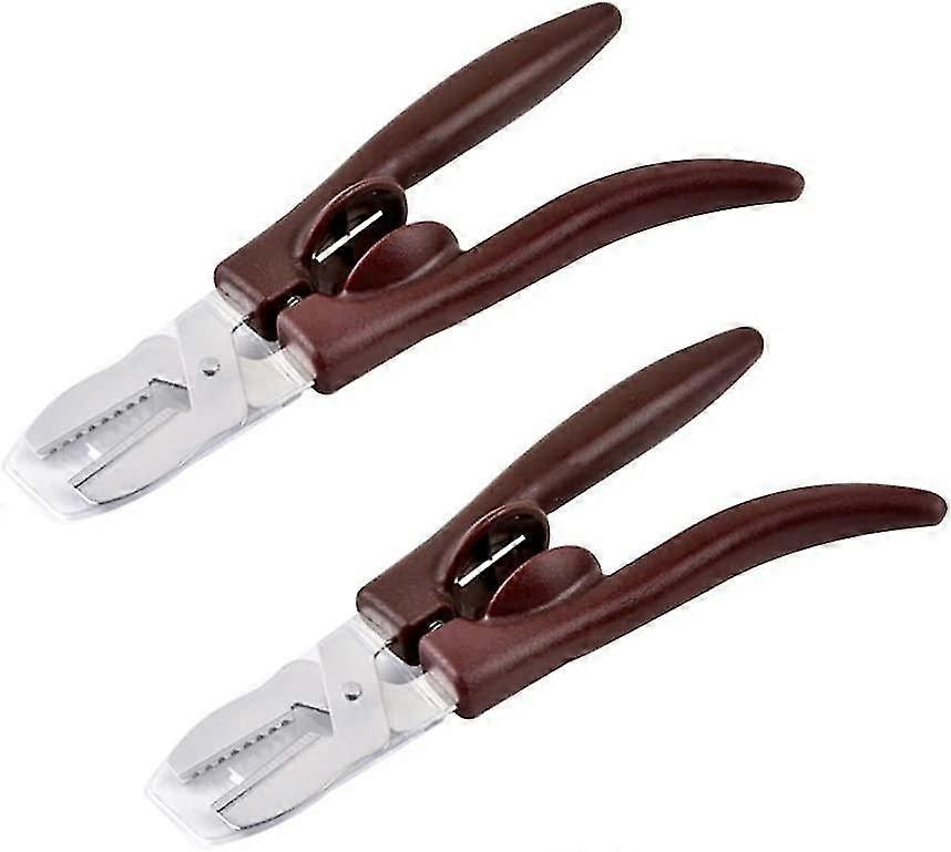 Chestnut Opener Stainless Steel Convenient Practical Useful Chestnut Scissors Nut Crackers For Nuts Home Store Shop(2pcs, Brown)