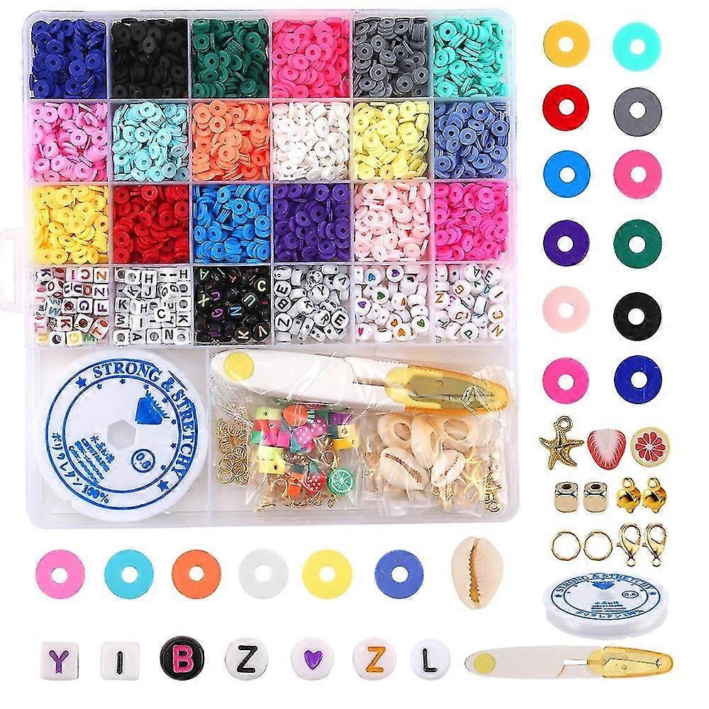 4105pcs Tonperlen mit Anhänger Charms Kit