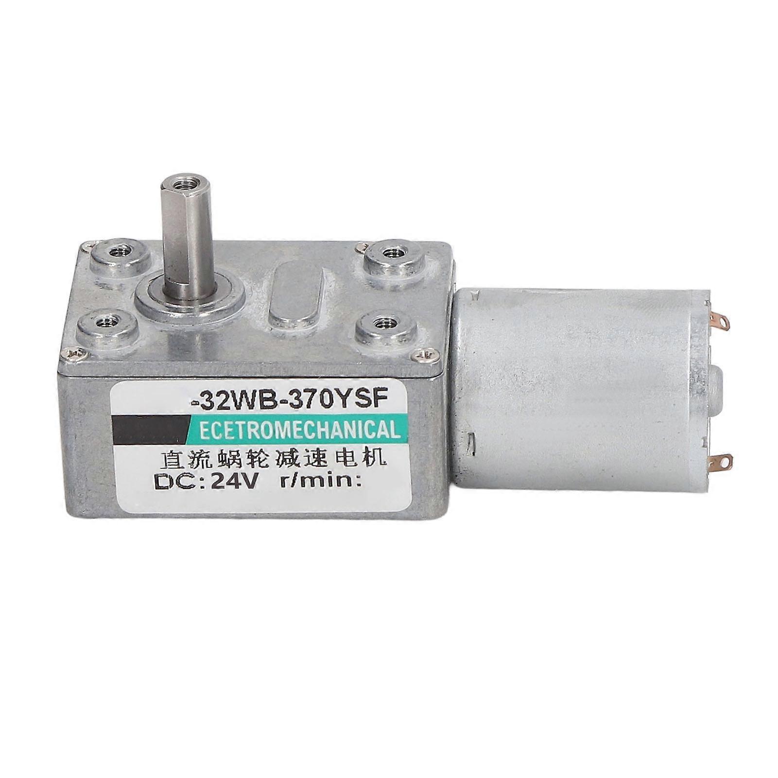 Worm Gear Motor Self Locking Reversible High Torsion Adjustable Speed Reduction Turbine Electric Gearbox Dc 24v 2w
