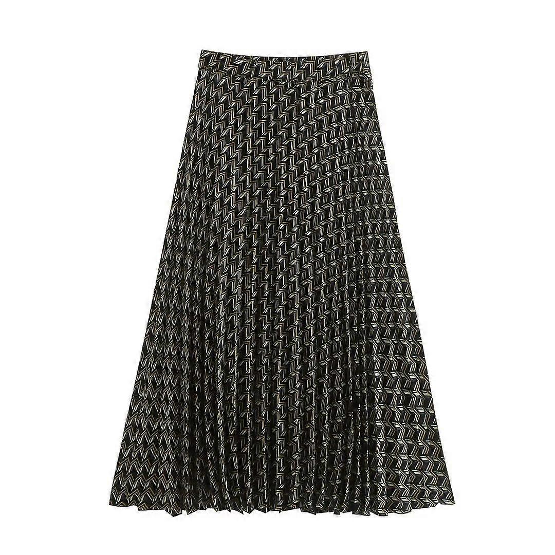 Women's Geometric High Waist Pleated