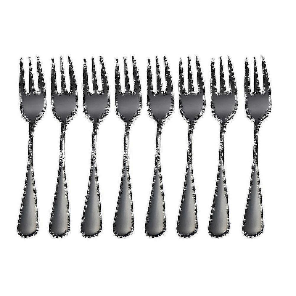 8pc Fruit Fork Stainless Steel Ice Cream Cake Forks Tea Fork Dinnerware Set Party Restaurant