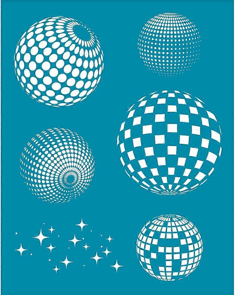 4x5 Inch Silk Screen for Polymer Clay Disco Ball Clay Stencils Reusable Star Stencil Silk Screen Printing Stencils Non-Adhesive Mesh Transfer for Poly