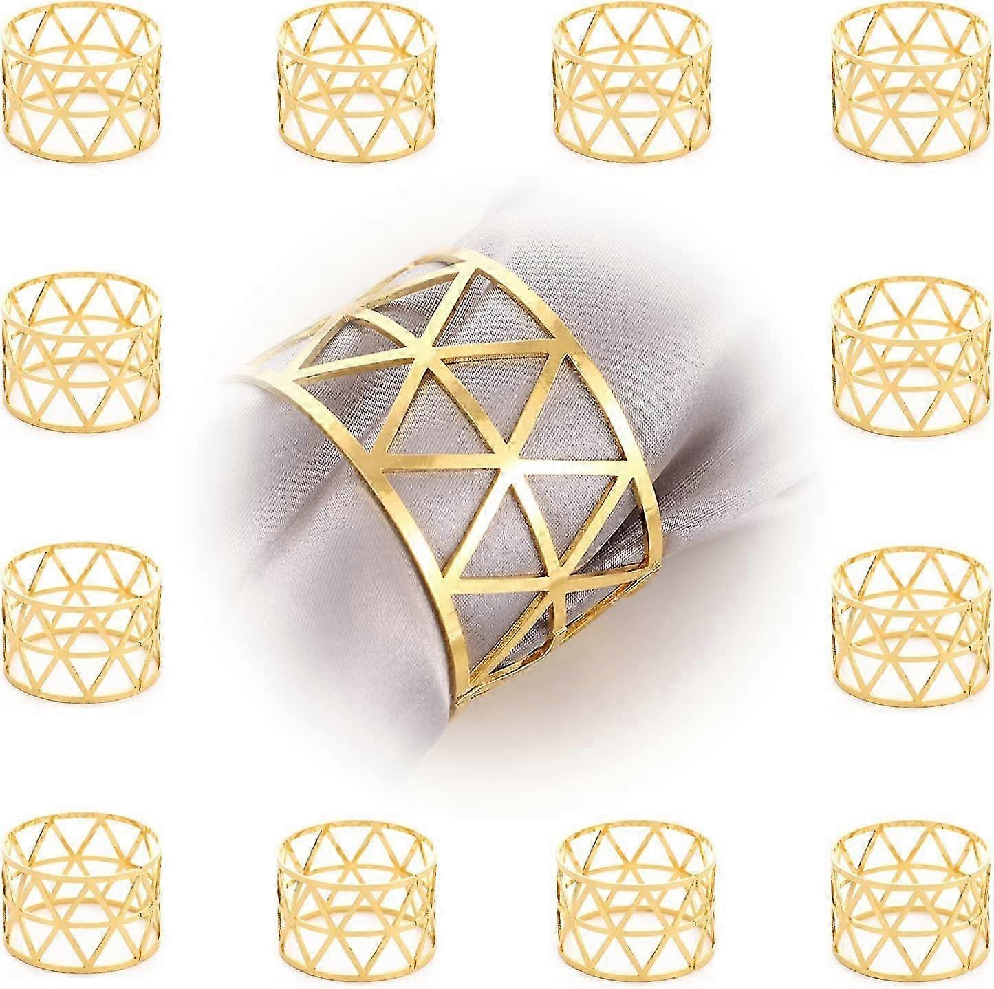 12 قطعة خواتم منديل، خواتم منديل ذهبي