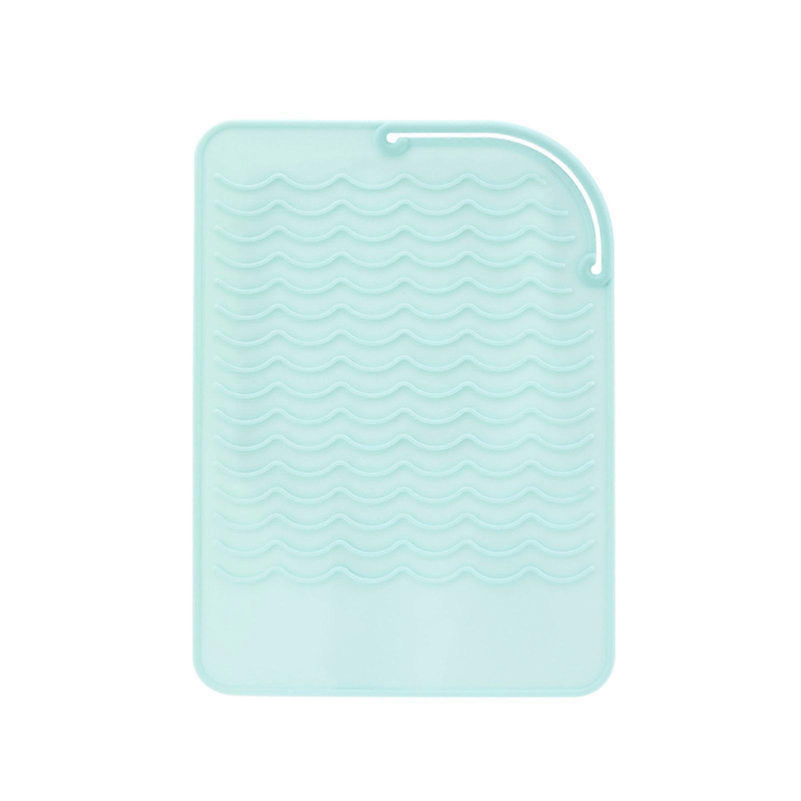 Heat Insulation Mat Heat Resistant Anti-slip Wave Pattern Anti-scalding Soft Silicone Hair Straightener Curling Iron Anti-heat Mat Salon Use