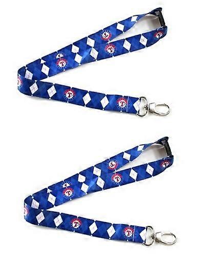 Texas Rangers MLB Argyle Lanyard 2 Pack