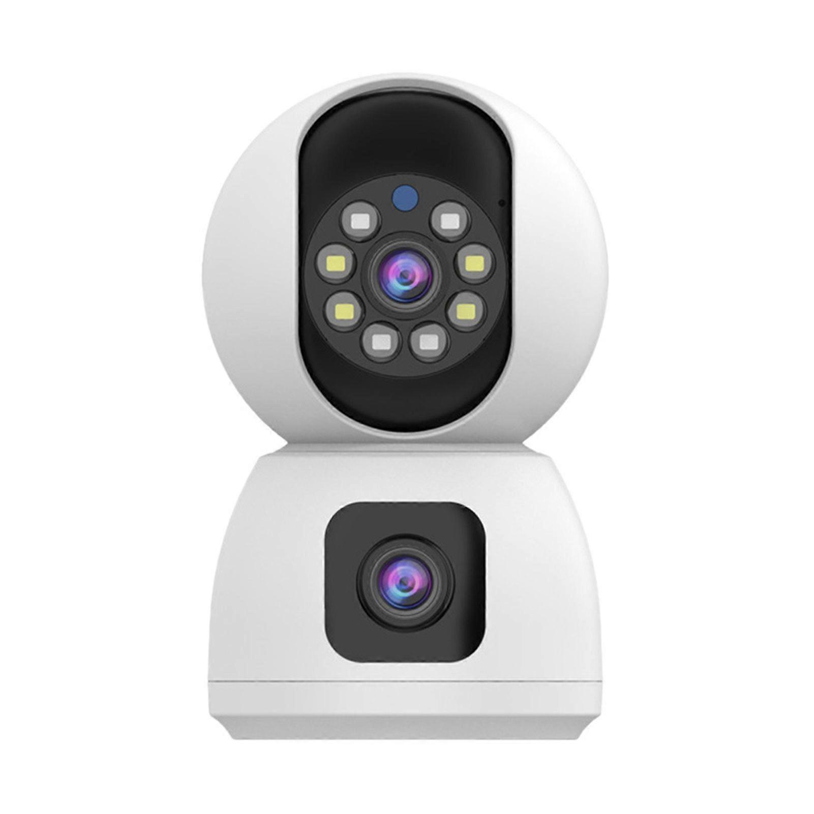 Security Surveillance Full Color Night Vision Dual Camera with 360-degree Rotation Voice Intercom Motion Detection Camera