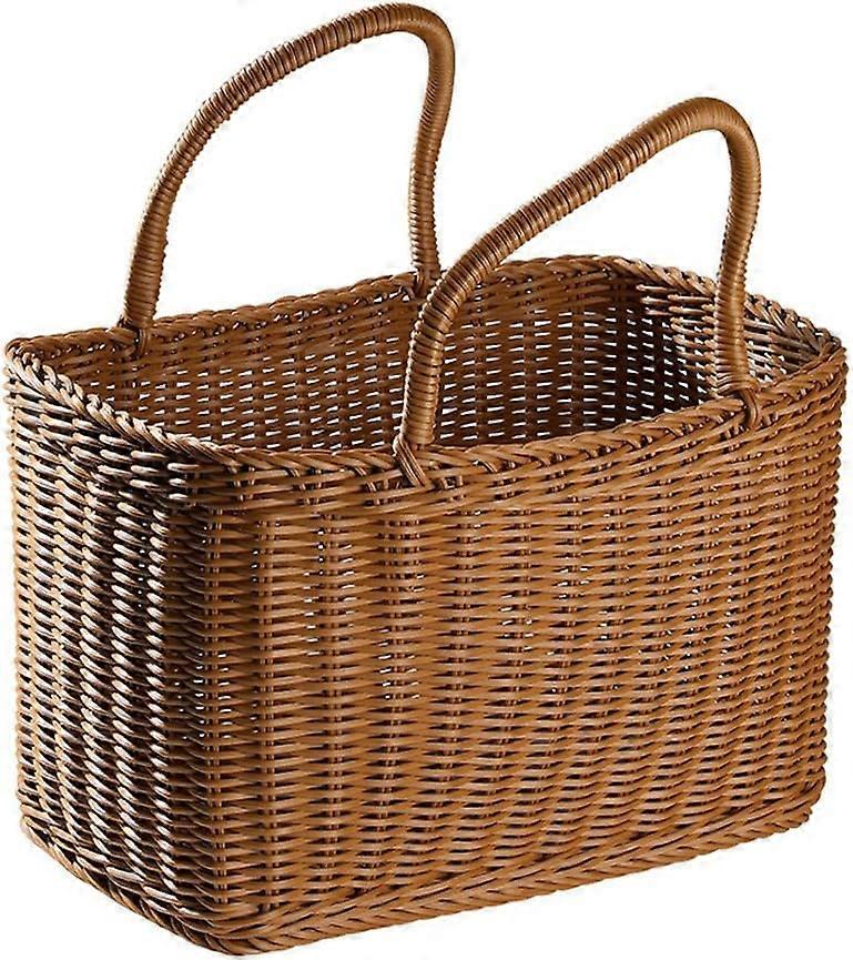 Large Picnic Basket for Camping, Outdoor Events, Sturdy Wicker, Insulated, Extra Large Size, Ideal for Family Use