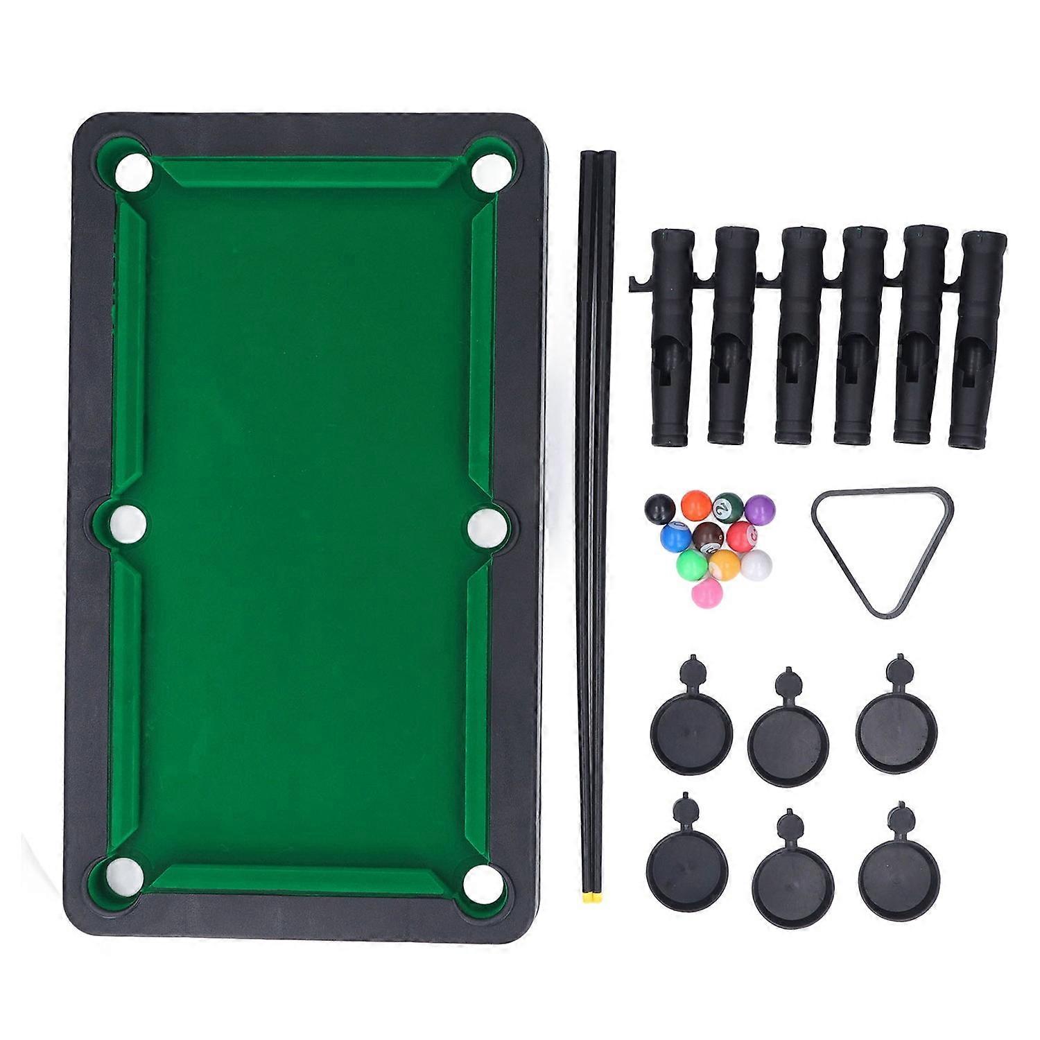 Kids Pool Game Table High Simulation Interactive Miniature Billiard Pool Set for Double Player 
