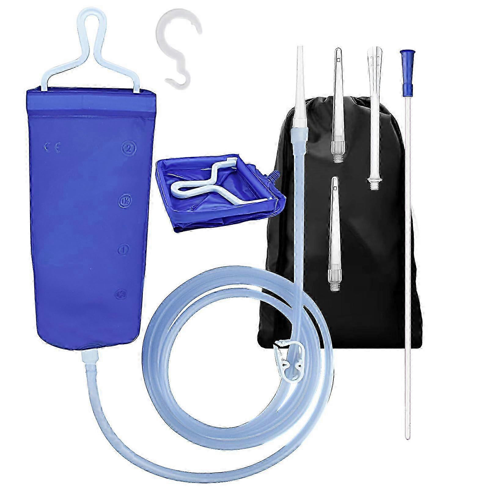 2L حقنة شرجية كيت القولون تطهير حقيبة الري مجموعة سيليكون حقنة شرجية أنبوب خرطوم استبدال الأنبوب, القهوة حقنة شرجية دلو كيت