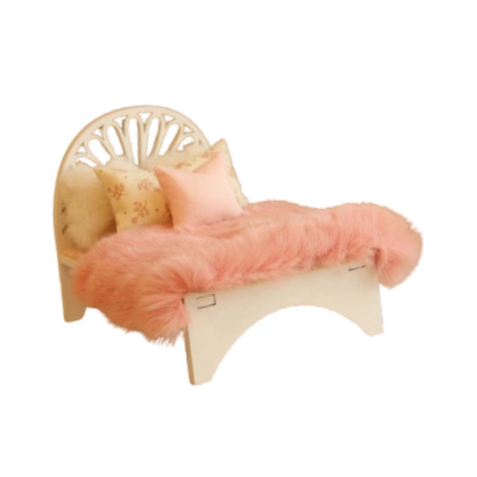 Dockhussäng i skala 1/12 Dockhusmöbler för mikrolandskapssovrum vit