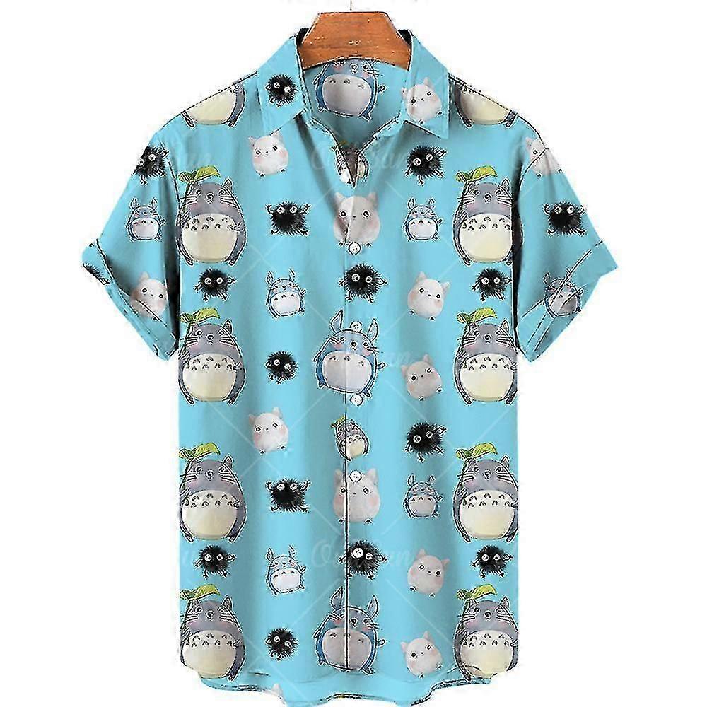 Duck 3d Print Camicie Uomo Moda Hawaiian Camicia a maniche corte Camicie da spiaggia casual Ragazzi Camicetta monopetto Abbigliamento da uomo