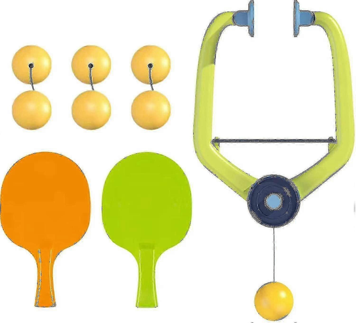 屋内ハンギングテーブルテニス、セルフワークアウトセット、卓球トレーナー、親子インタラクションおもちゃ、ハンドアイコーディネーション、テーブル不要