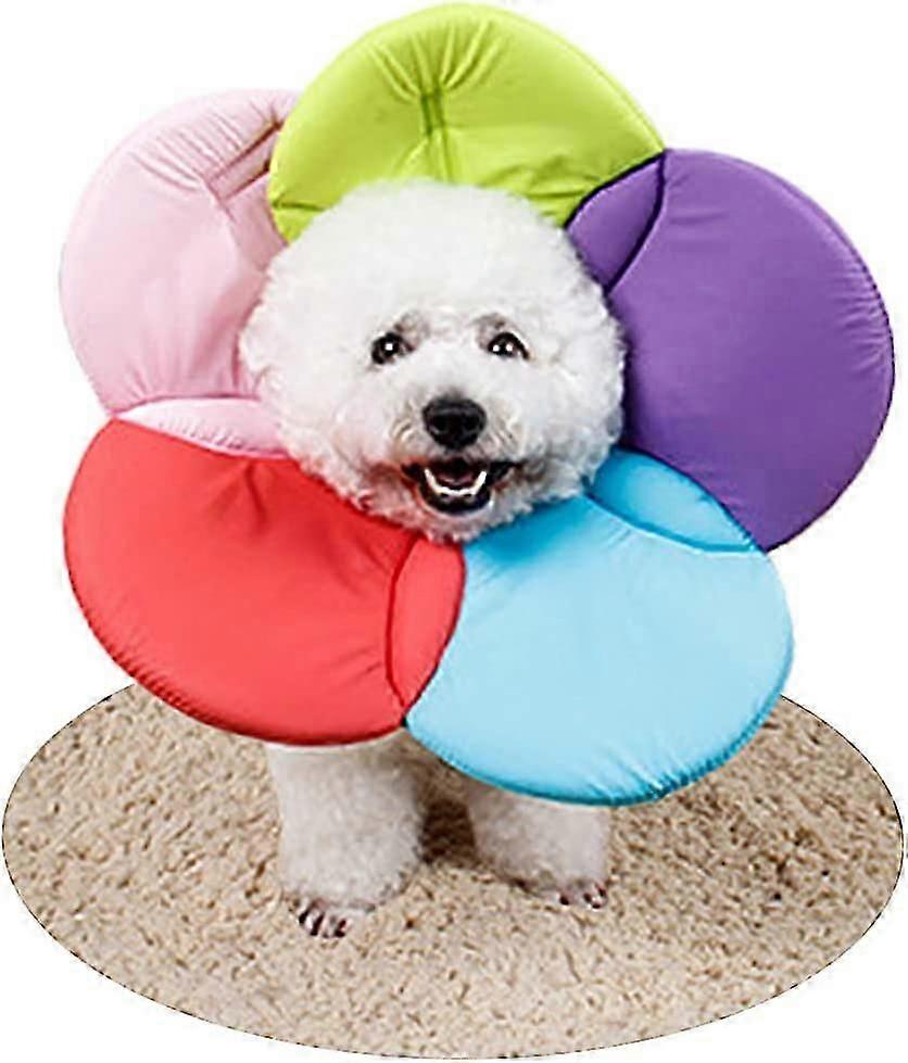 Pet E-Collar Elizabethan Collars Recovery Pet Cone for Cats and Small Dogs Breathable Soft Edge and Easy to Clean(Multicolour,XL)