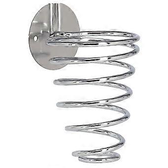 Gancio porta asciugatrice a spirale grande argento
