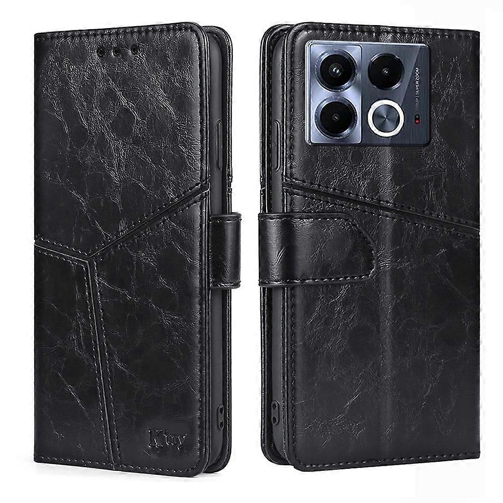 Geometric Stitching Leather Phone Case