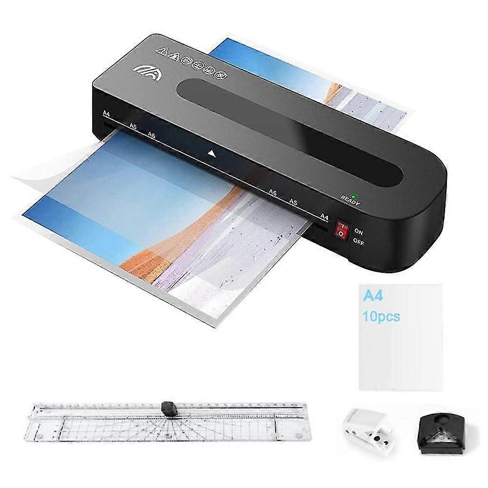A4 Office Document +a4 Plastic Film+corner Rounder+hole Punch+ruler Cutter Eu Plug