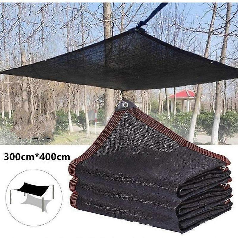 Black shade net 3*4M garden terrace shade net black rectangular shade sail