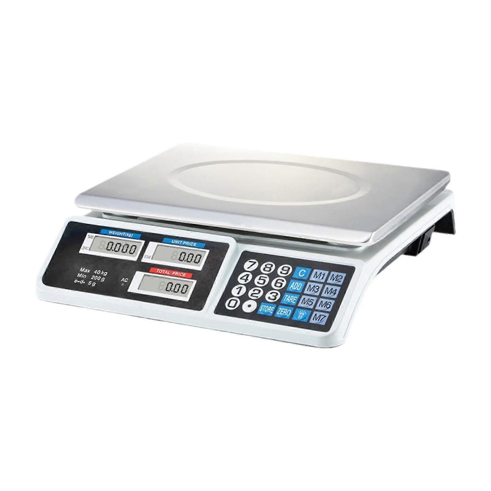 Digital Scale Home Use Price Computing Scale for Farmers Market Kitchen Deli Flat Plate