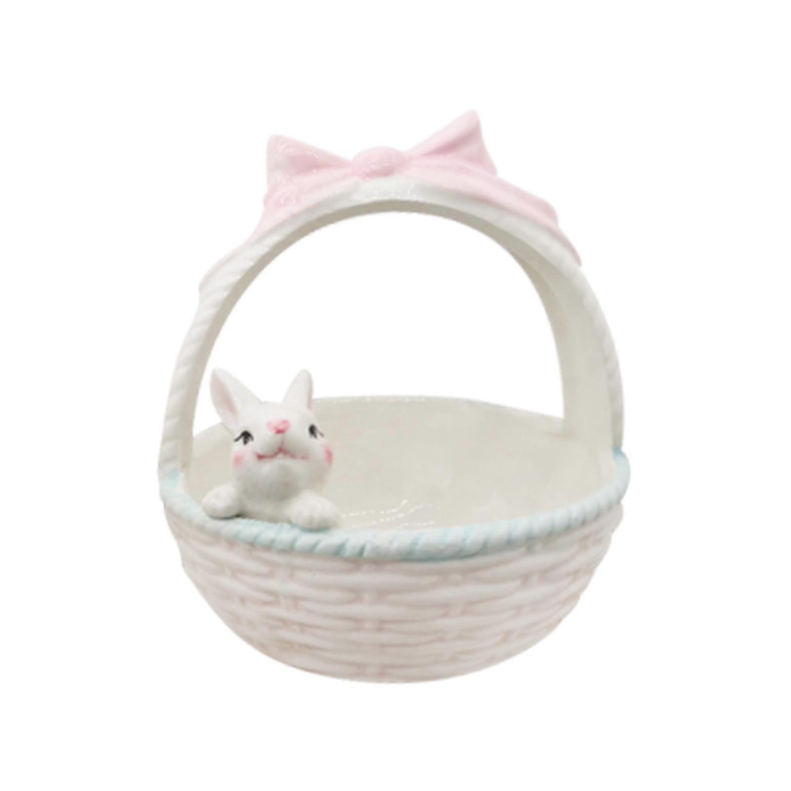 Ceramic Rabbit Easter Basket Creative Flower Pot Small Candy Serving Bowls Kids