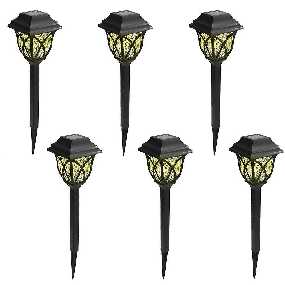 Solar Garden Lights Retro Antique Grid Lights Outdoor Garden Lights Inserted Atmosphere Lights Shad