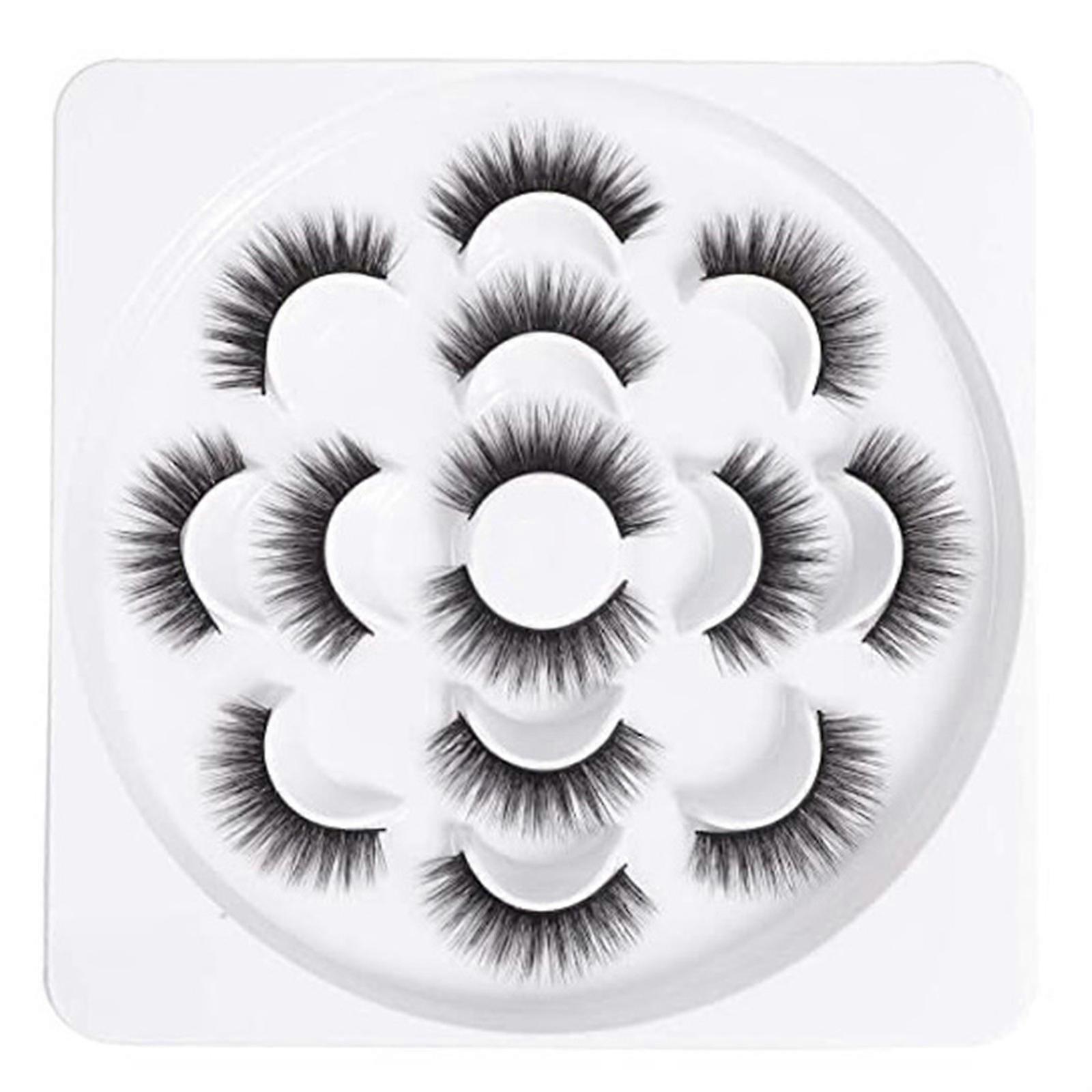 False Eyelashes Natural Look Fuax Mink EyeLashes mm Mink Lashes Wispy F^luffy Long Hand Made Reusable Pack pairs WU7353