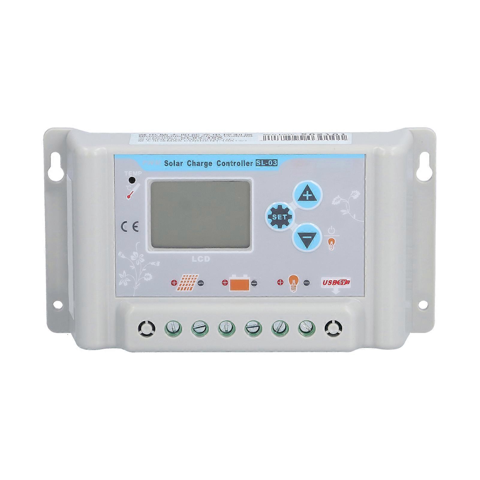 Solar Charge Controller LCD Display Solar Panel Photovoltaic System Charge And Discharge Controller 10A