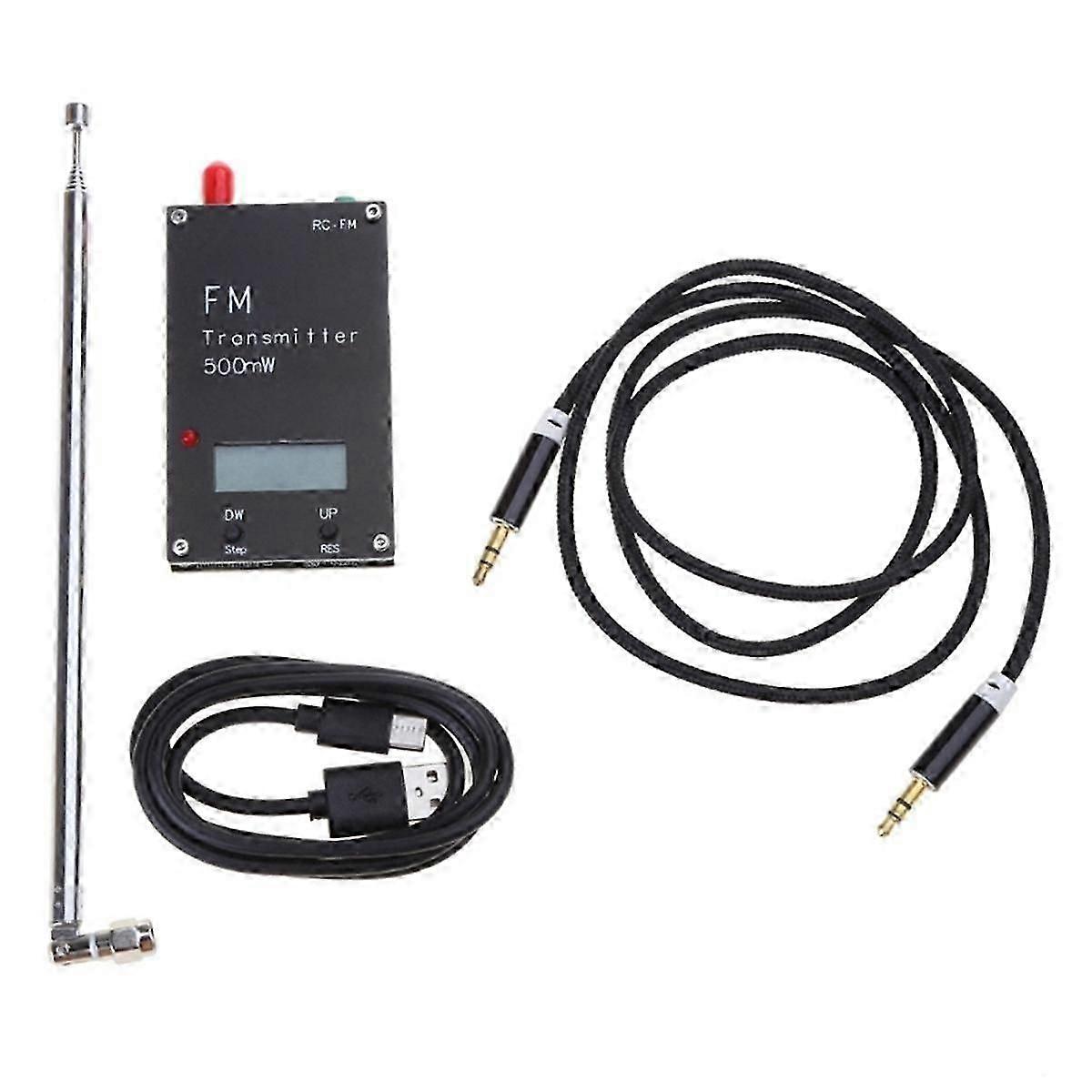 FM Transmitter Stereo Input 500mW FM Transmitter Type C Port for Parking Lot js