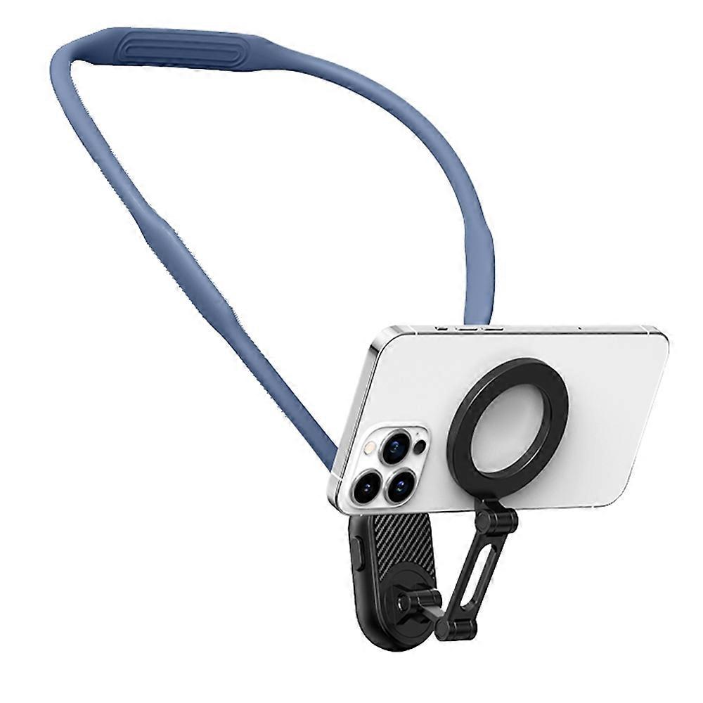 Magnetic Neck Phone Holder Multi-Functional Stand Sports Camera Support Adjustable Viewing Angles - 