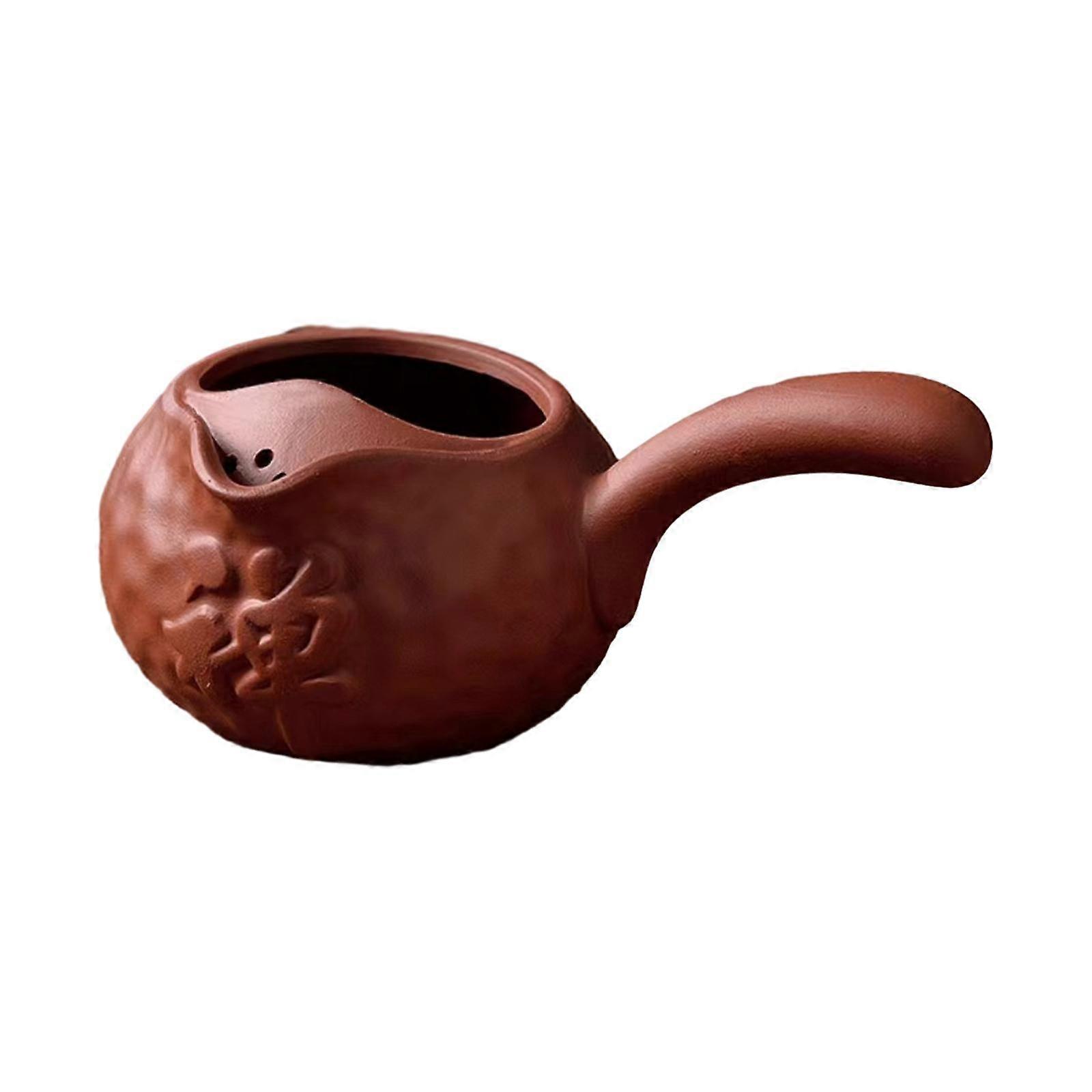 Pottery Teapot Tea Maker Kettle with Tea Filter with Side Handle Tea Infuser for