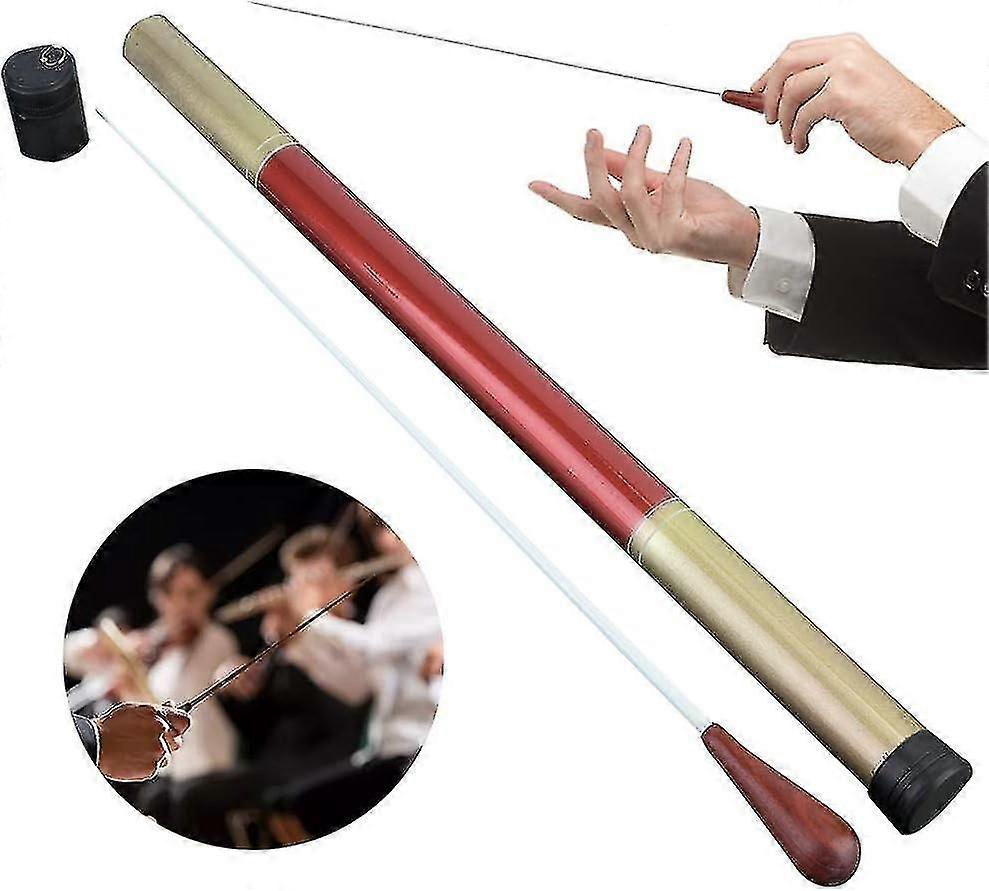 Music Baton Orchestra Baton Conductor's Baton, Rosewood Handle Music Conducting Baton for Choral, Symphony, Orchestra Band, Concert