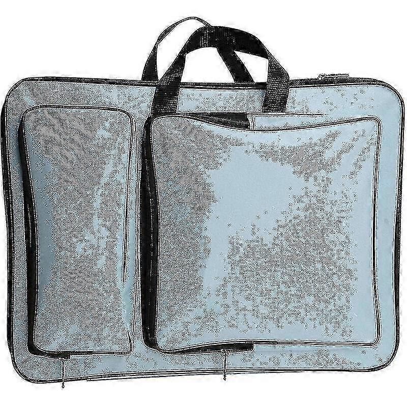 Waterproof Canvas Drawing Bag for Kids A3/8k Sketchbook Backpack, Light Blue