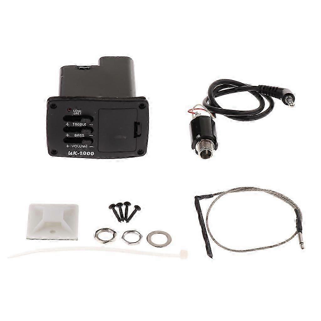 Plastic Ukulele Guitar 2 Band Eq Amplifier Preamp Uk-2000