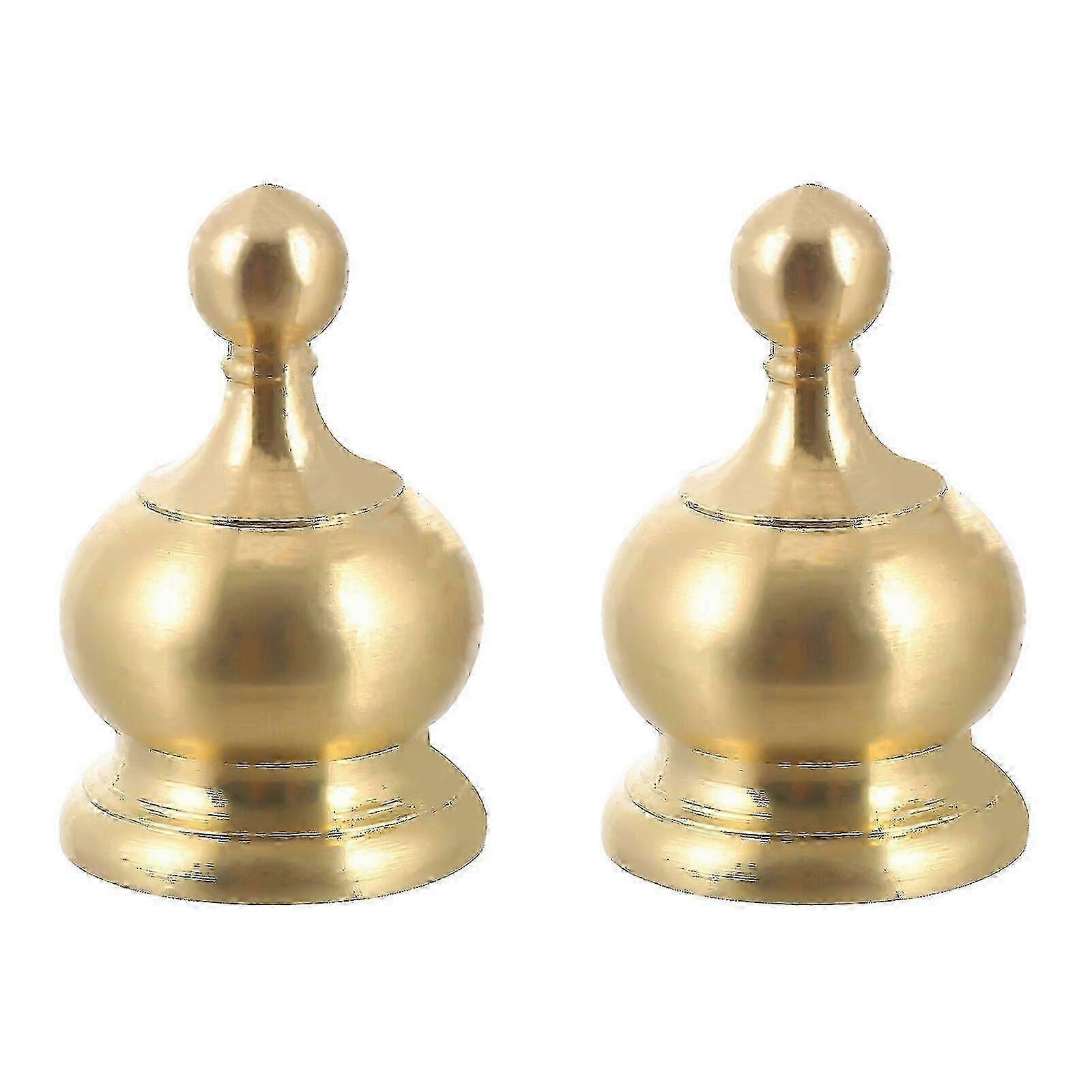 2pcs Replacement Lamp Finial Lighting Knob Decor Crown Shape Chic Light Knob