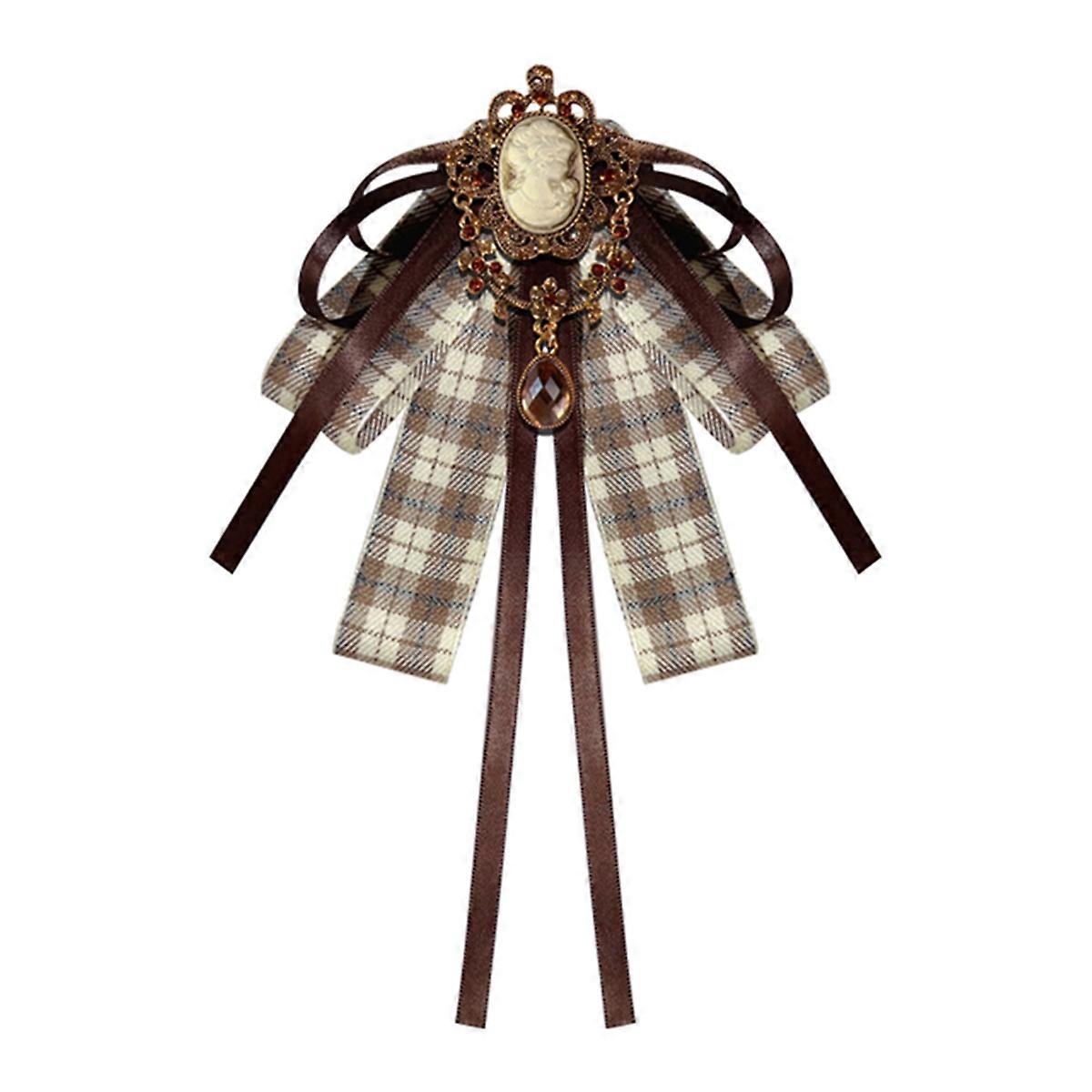 British Retro Preppy Style Brooch Beauty Bow Brooch Bow B