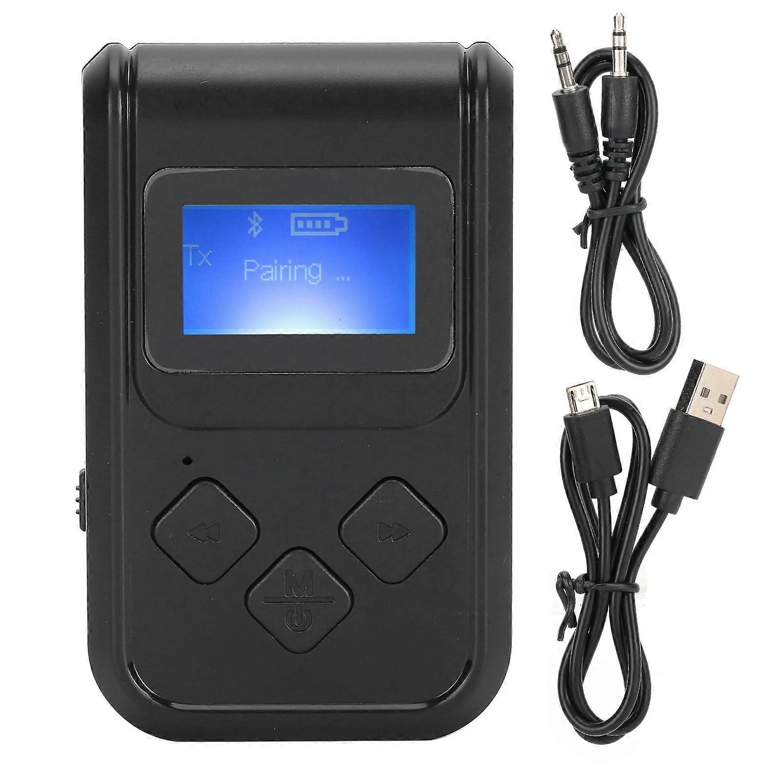3.5mm Bluetooth Adapter LED Display Screen Visual BT 2 in 1 Audio Adapter Equipment