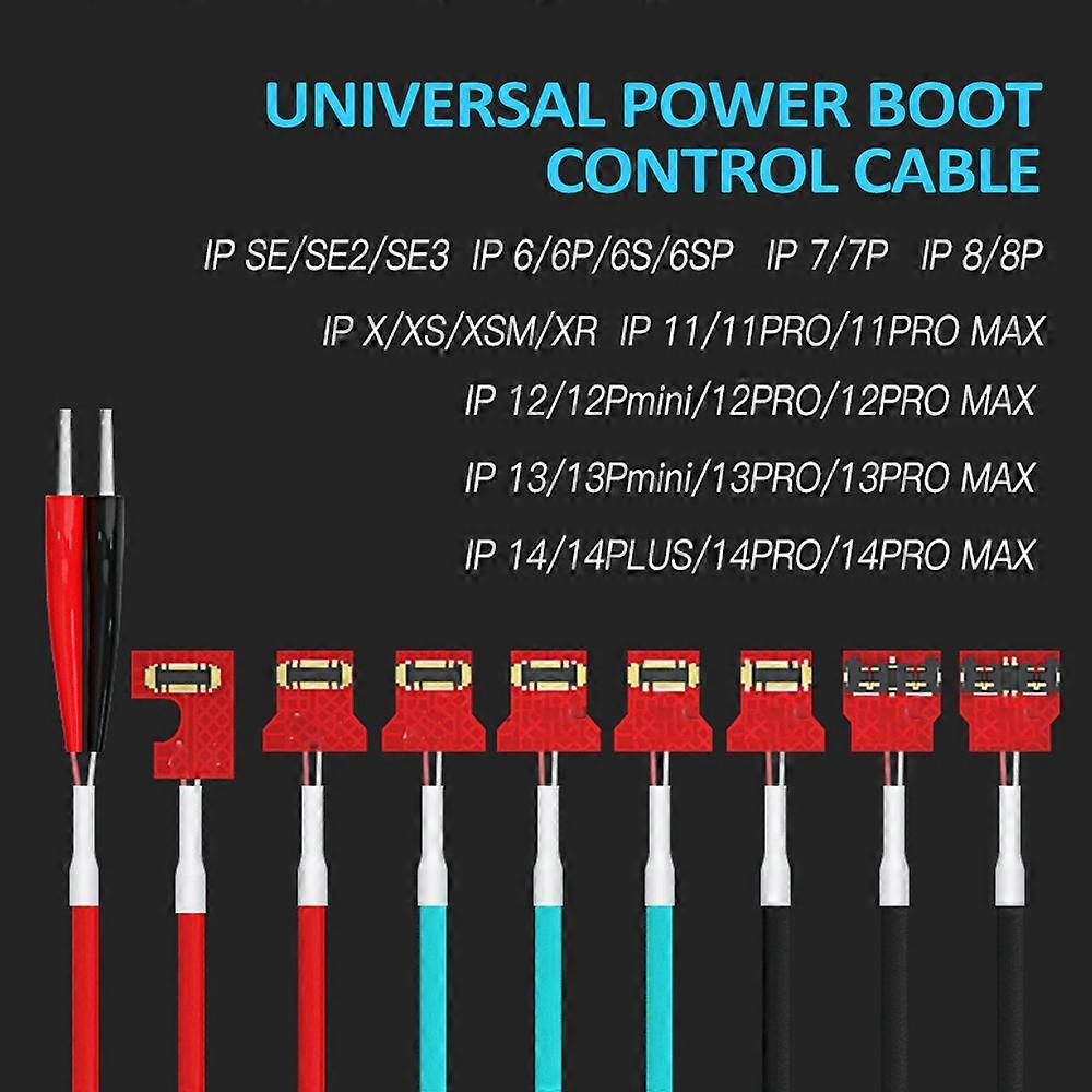 DC Power Cable for Mobile Phone, Power Boot Control Cable Phone Motherboard Activation Boot Cable, 9 Boot Terminal, Snap-And-Play