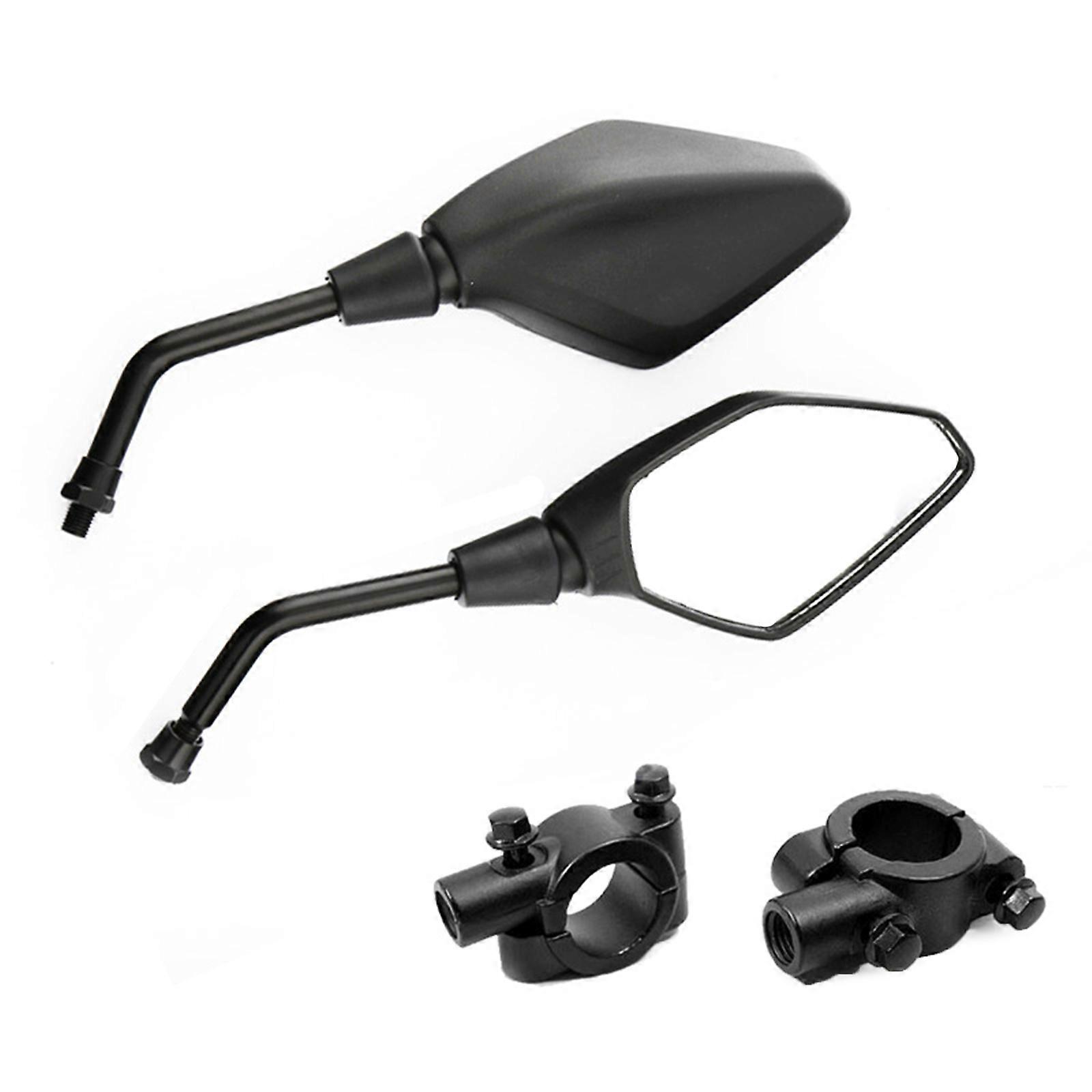 Motorcycle Glass, Convex Handlebar Rear View Side Glass, for Most Bikes, Scooters, ATV 7/8" 22mm Handlebar