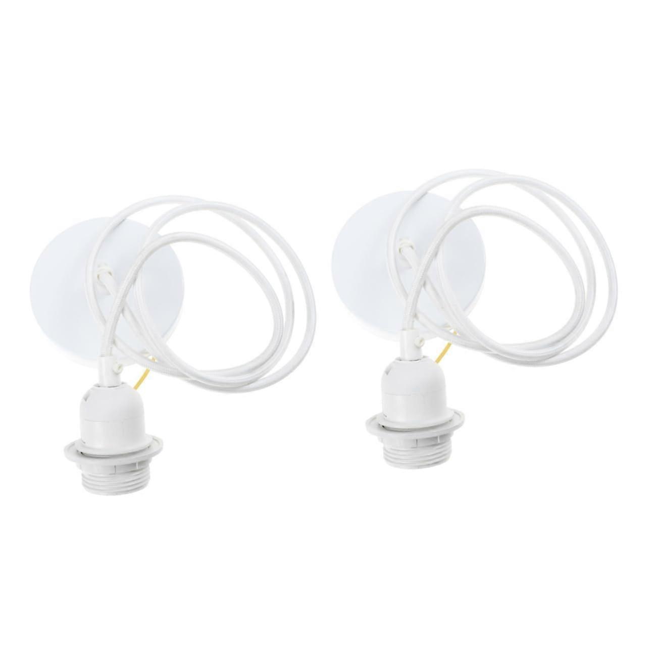 2pcs Practical Replacement Chandelier Light Holder Socket E27 Pendant Lamp Socket for Decor Styles