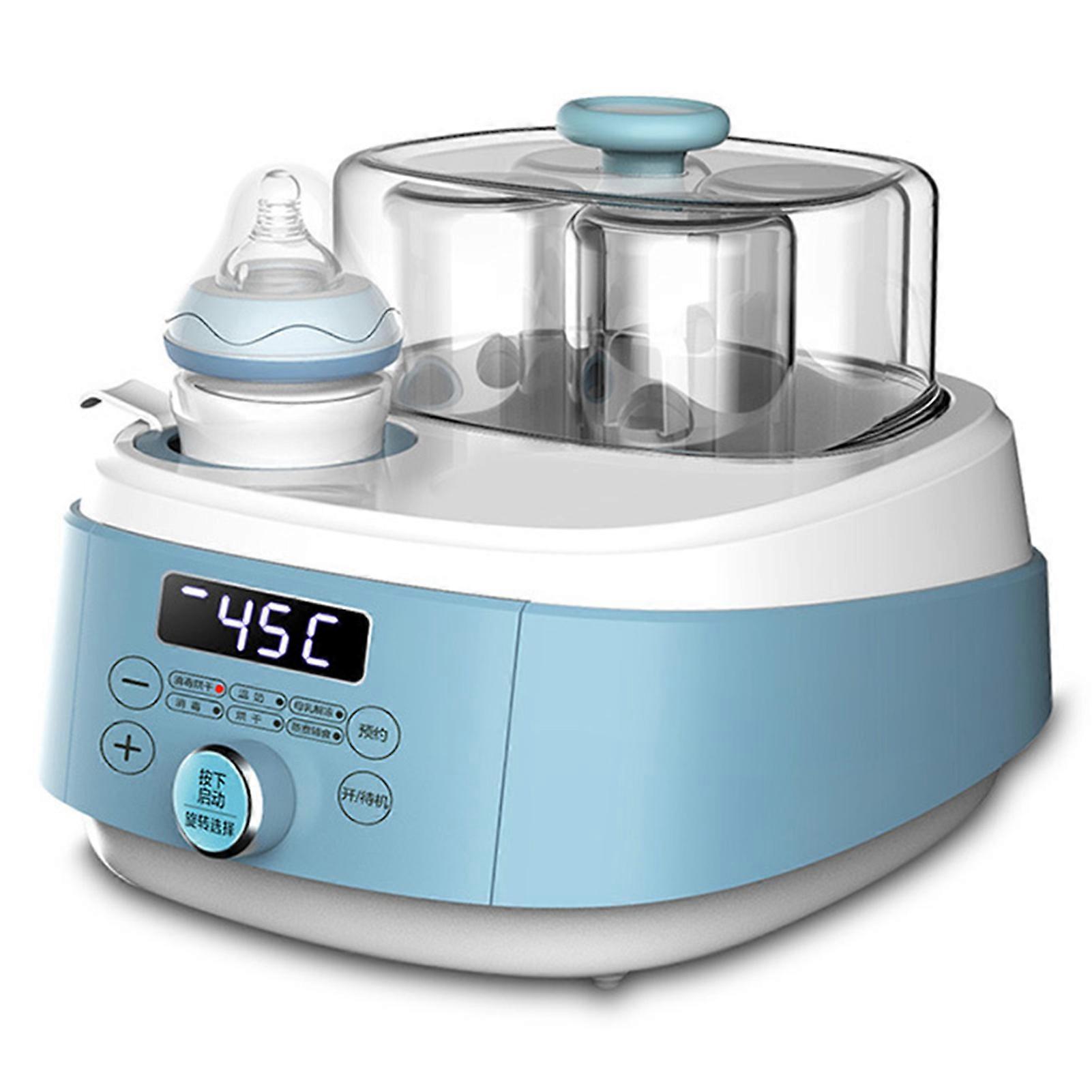 3 in 1 Baby Milk Bottle Warmer Constant Temperature Fast Warming Single Hole Automatic Infant Bottle Dryer Blue