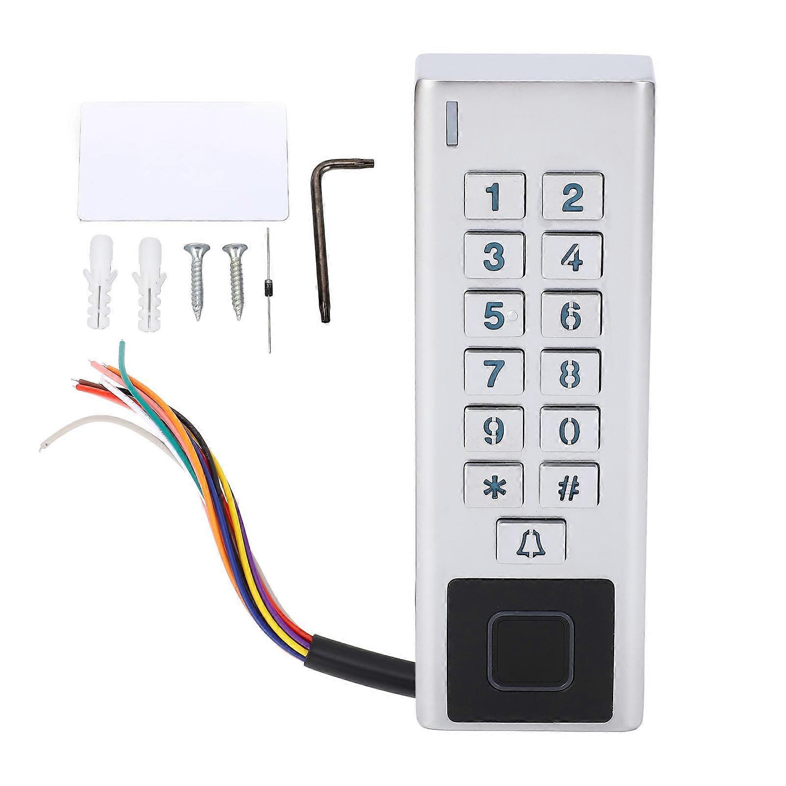 Durable IP66 Door Access Control Keypad: Fingerprint, Card, Remote Security System