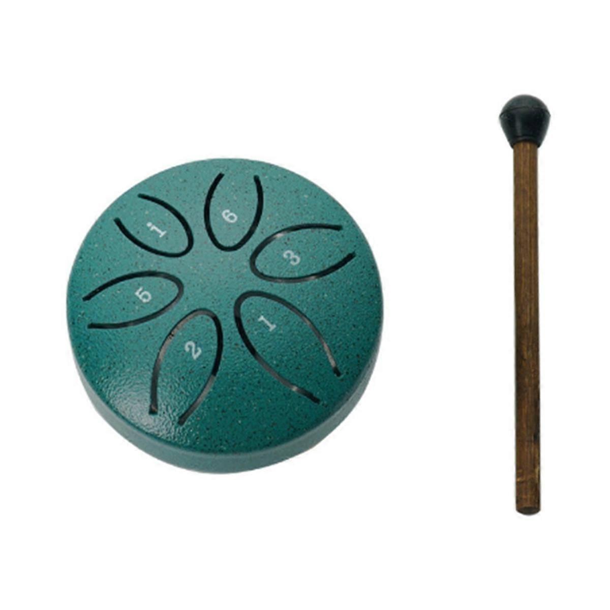 Mini tambour éthéré 3 pouces 6 notes Steel Tongue Drum Handpan Drum