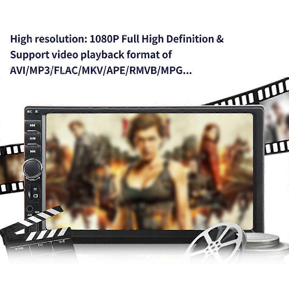 MP5 player for cars with 7" touch screen and rearview function