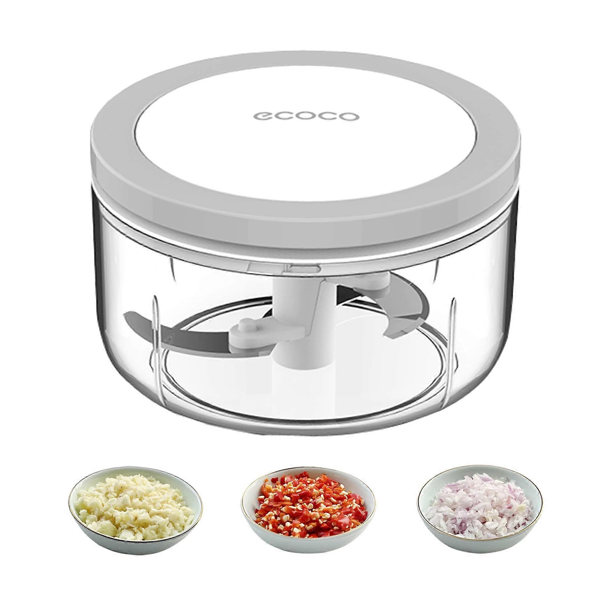 Manual Food Chopper 550ml Vegetable Chopper with Hand Towing Rope Cutter for Garlic and Small Vegetables
